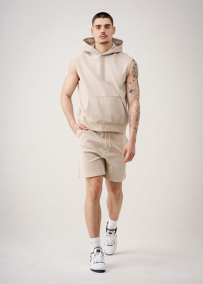 Sleeveless Hoodie Short set