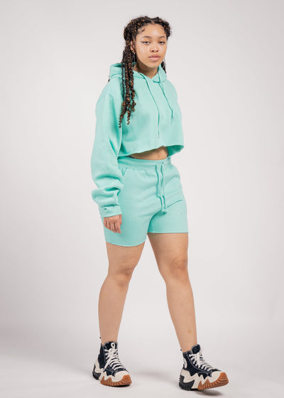 Crop Top fleece short set