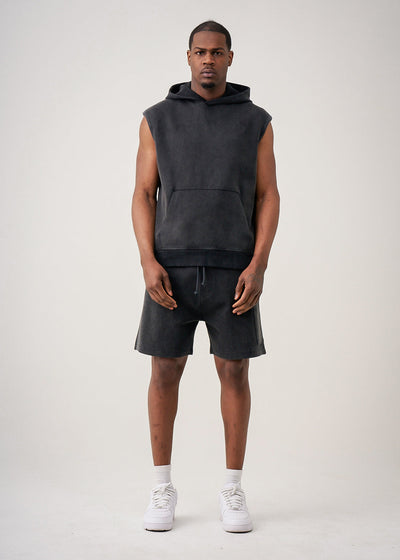 Sleeveless Hoodie Short set