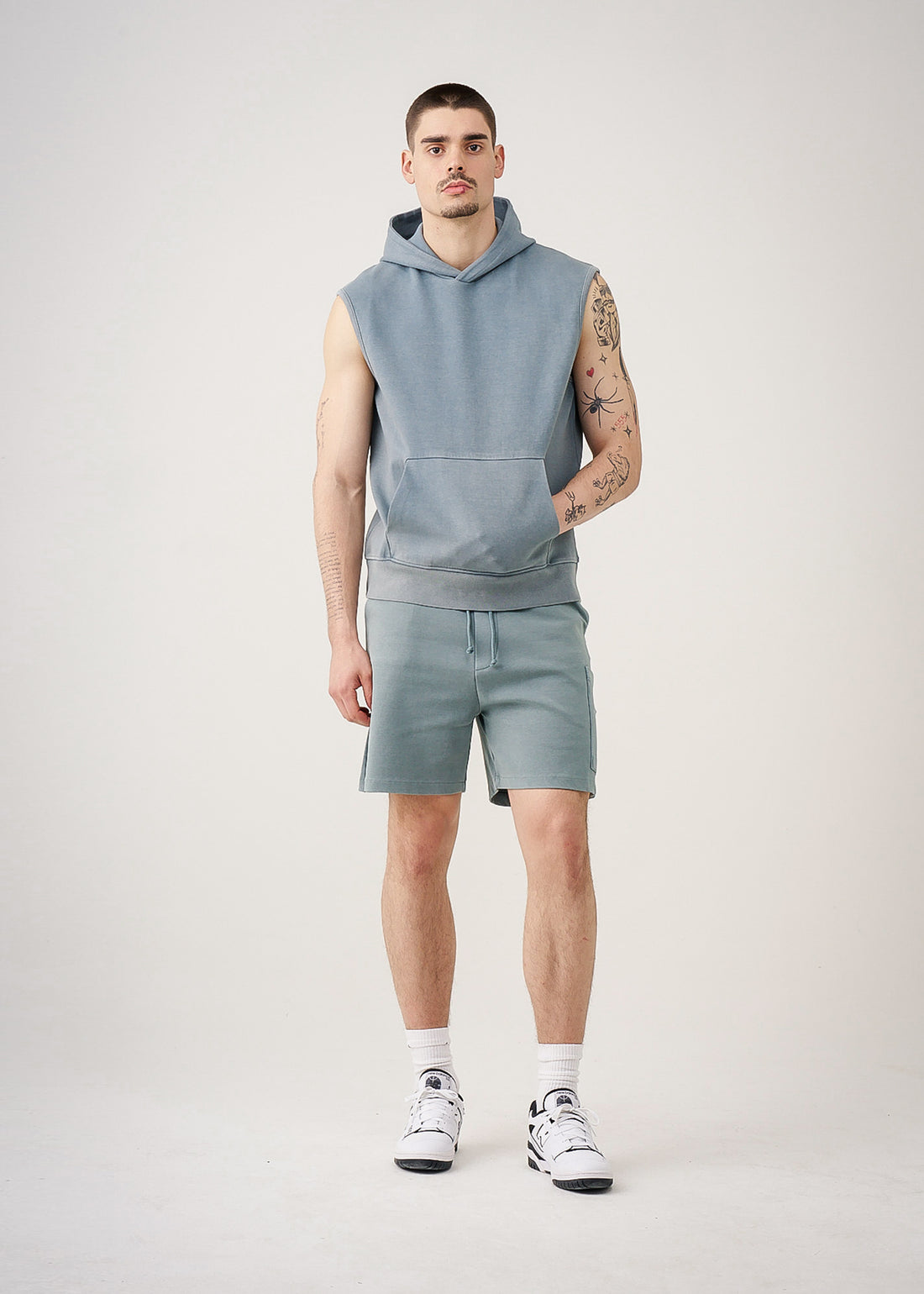 Sleeveless Hoodie Short set