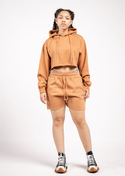 Crop Top fleece short set