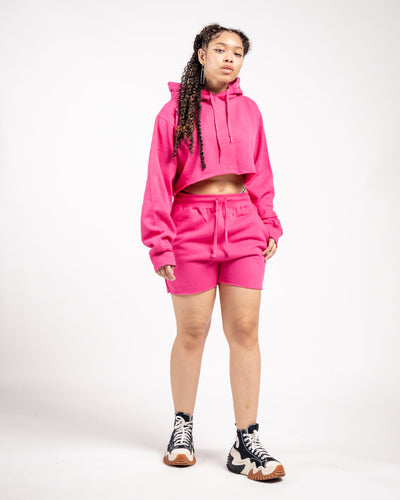 Crop Top fleece short set