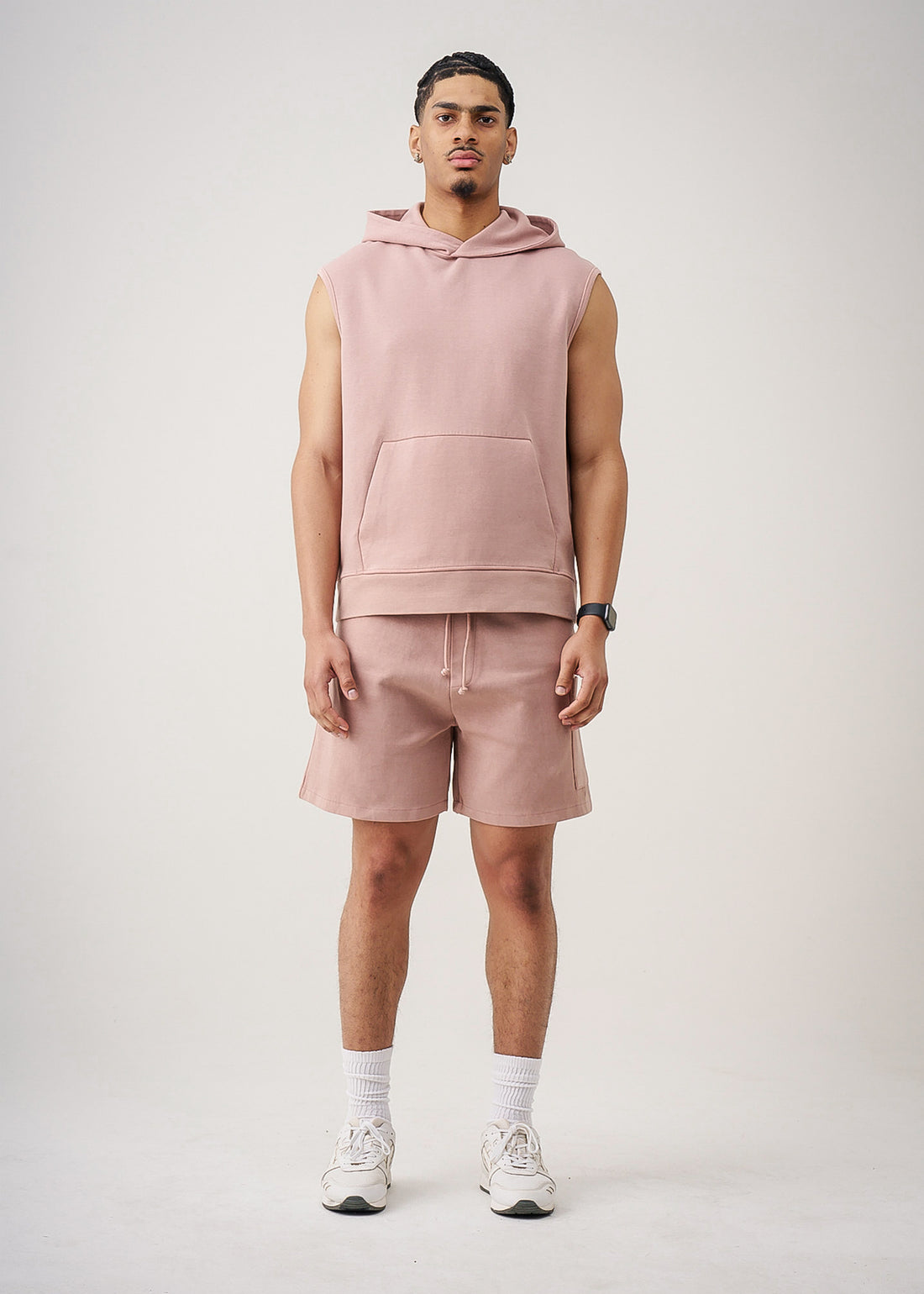 Sleeveless Hoodie Short set