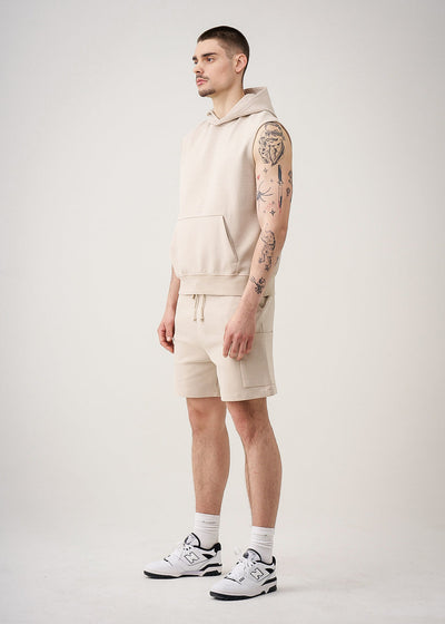 Sleeveless Hoodie Short set