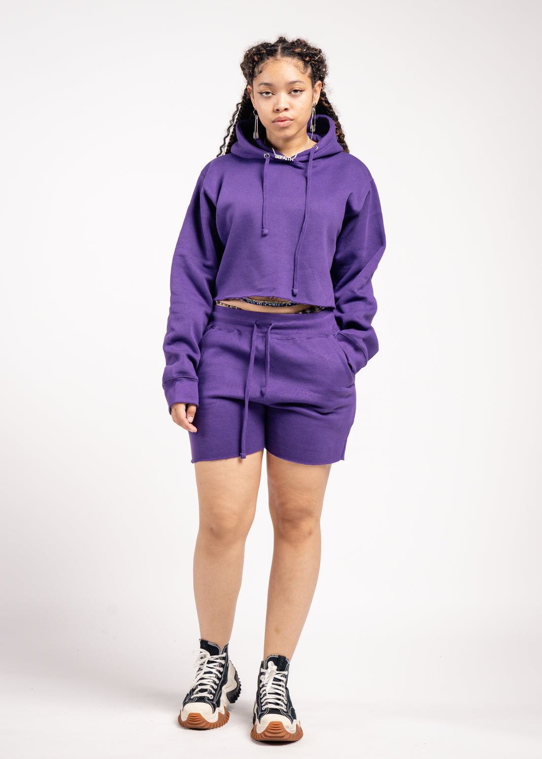 Crop Top fleece short set