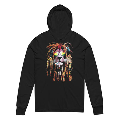 Rasta Lion Hooded long-sleeve tee