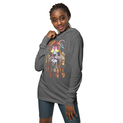 Rasta Lion Hooded long-sleeve tee