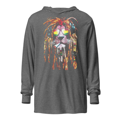 Rasta Lion Hooded long-sleeve tee