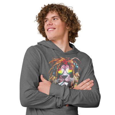 Rasta Lion Hooded long-sleeve tee