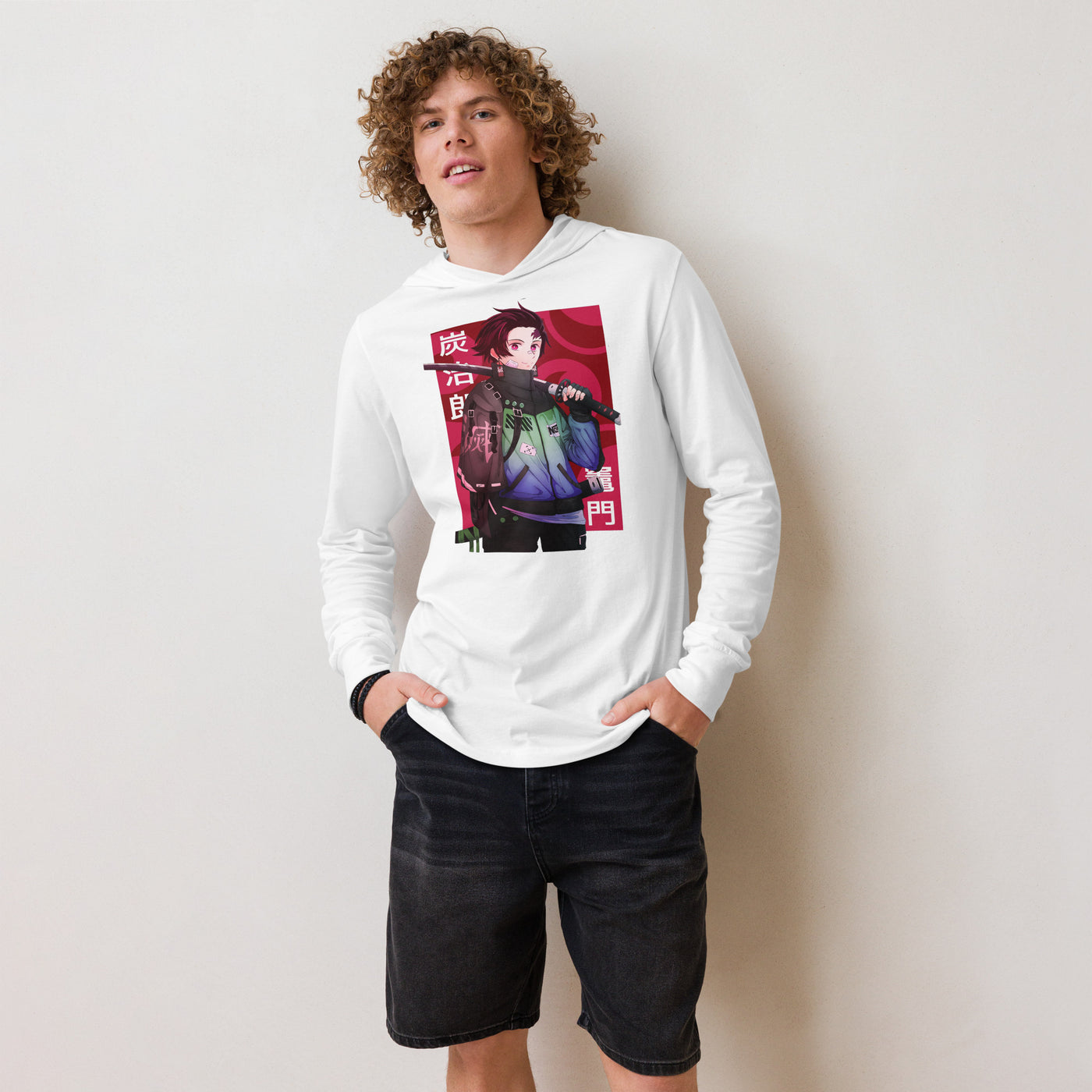 Tanjiro streetwear Hooded long-sleeve tee