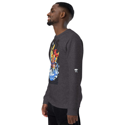 Pikachu (Jinbei) Unisex organic raglan sweatshirt