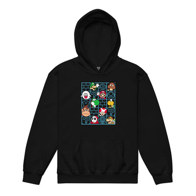 Super mario wall art Youth heavy blend hoodie