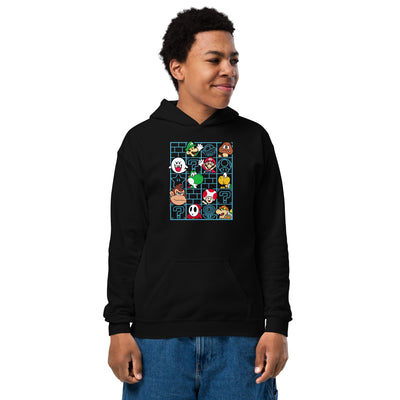 Super mario wall art Youth heavy blend hoodie