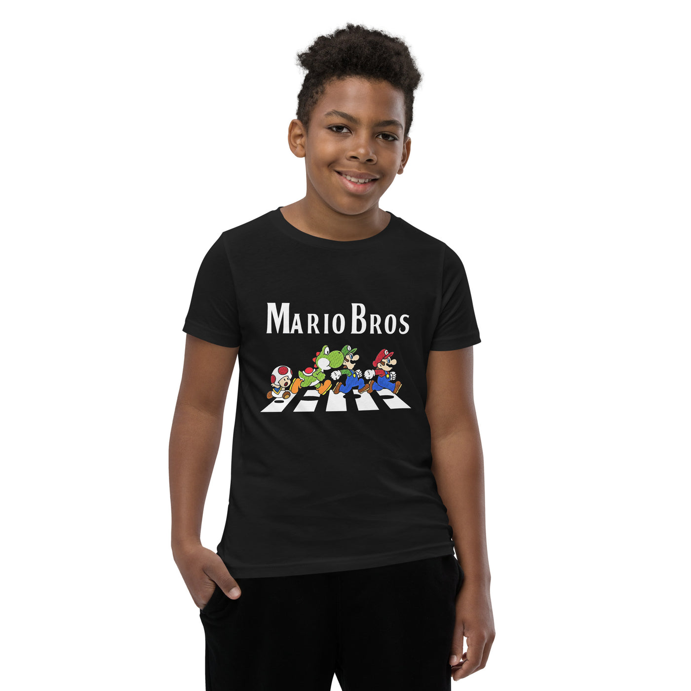 Mario Bros Beatles walk Youth T-Shirt