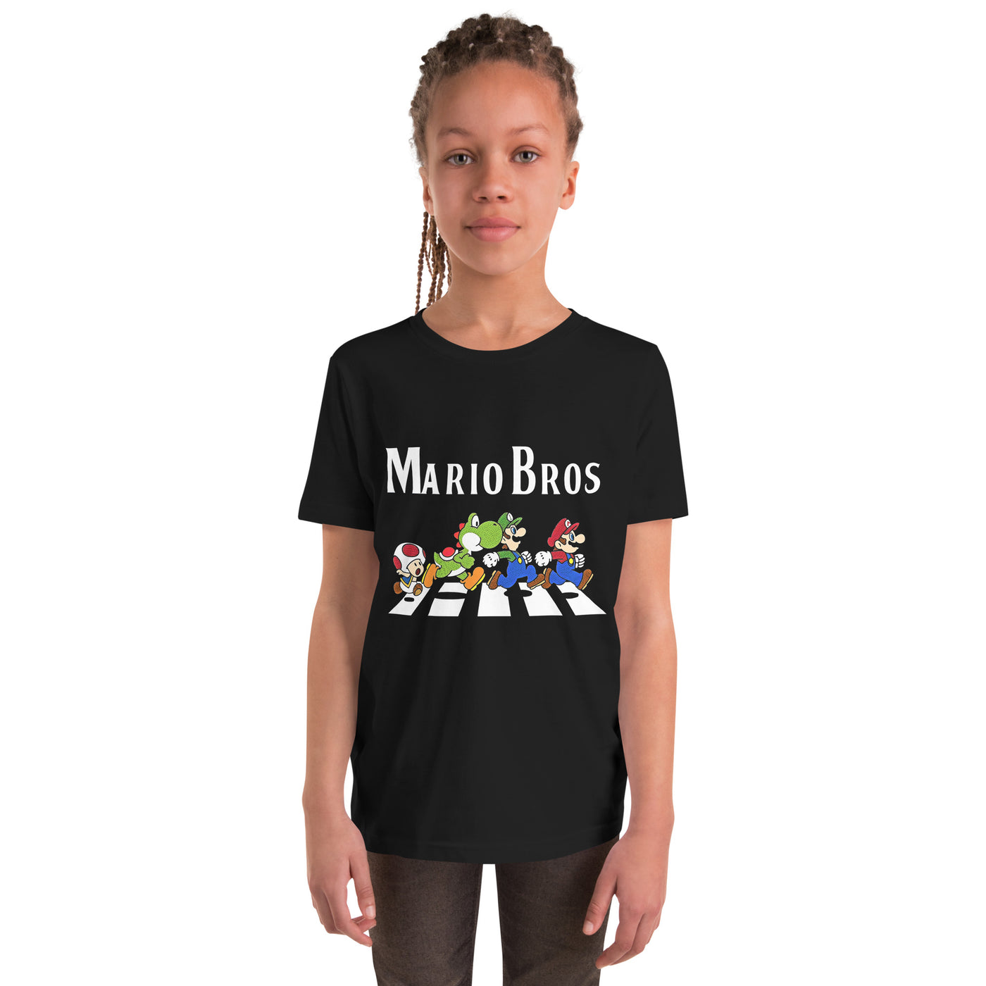 Mario Bros Beatles walk Youth T-Shirt