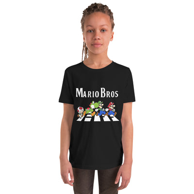 Mario Bros Beatles walk Youth T-Shirt