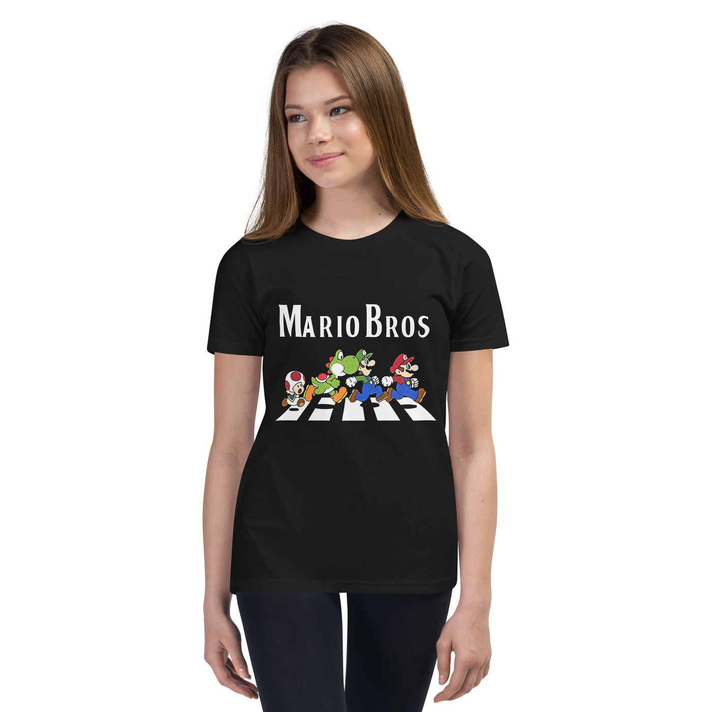 Mario Bros Beatles walk Youth T-Shirt