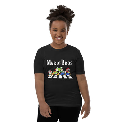 Mario Bros Beatles walk Youth T-Shirt