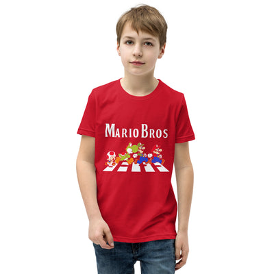 Mario Bros Beatles walk Youth T-Shirt