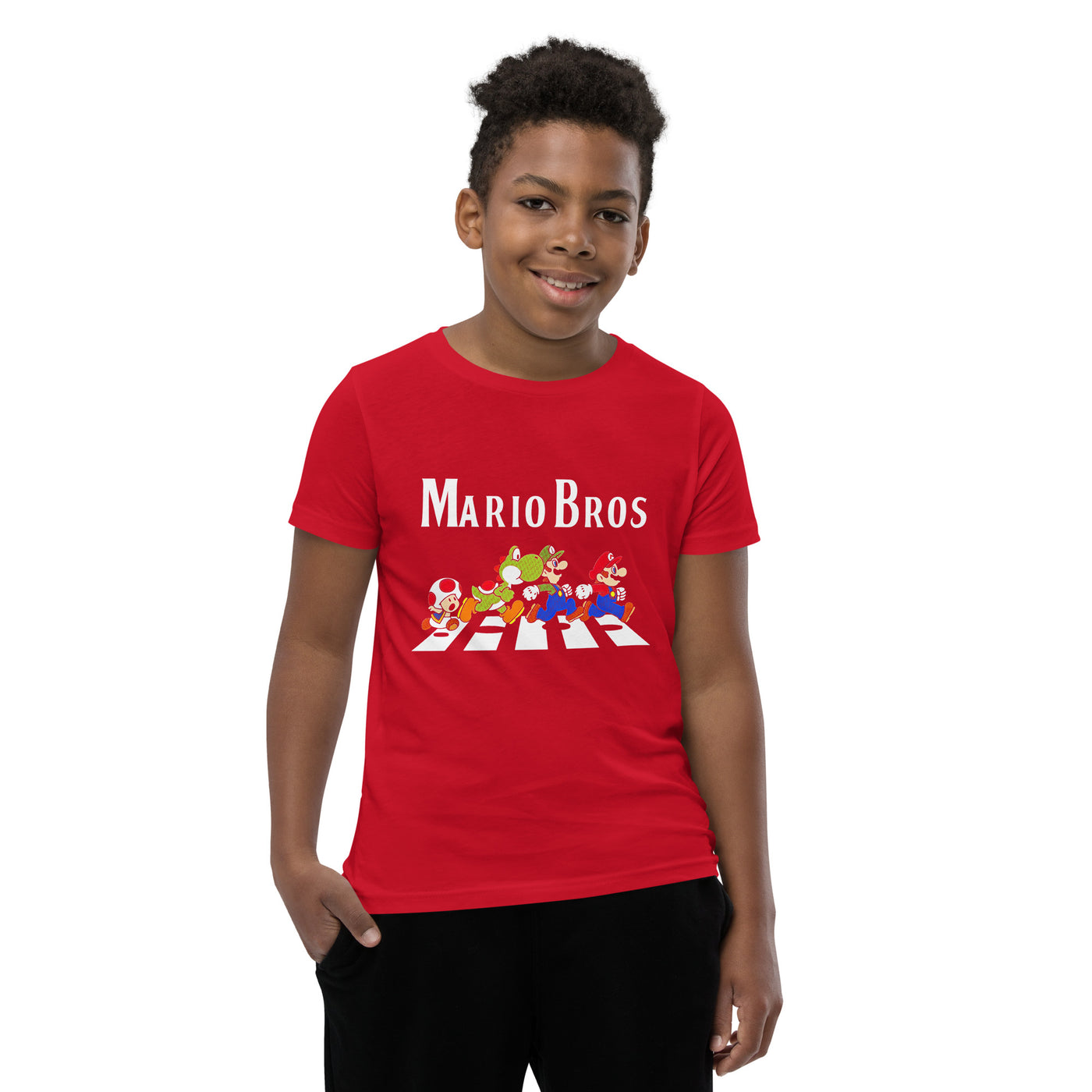 Mario Bros Beatles walk Youth T-Shirt