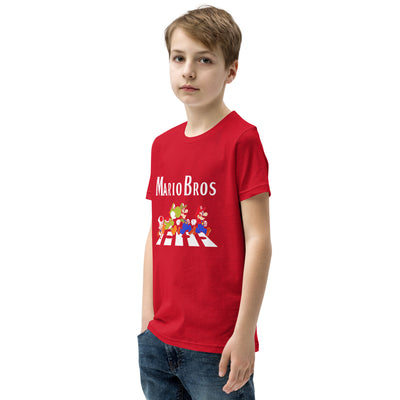 Mario Bros Beatles walk Youth T-Shirt