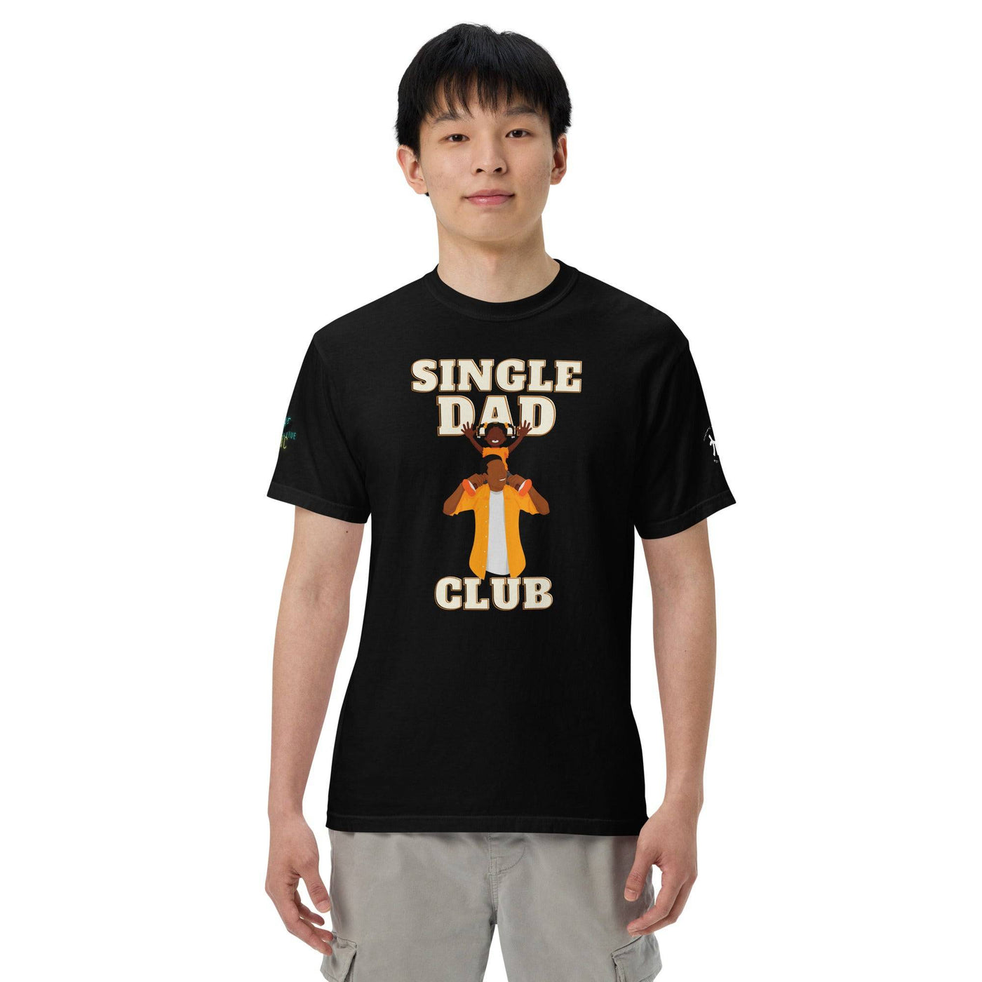 Single Dad Club Men’s garment-dyed heavyweight t-shirt