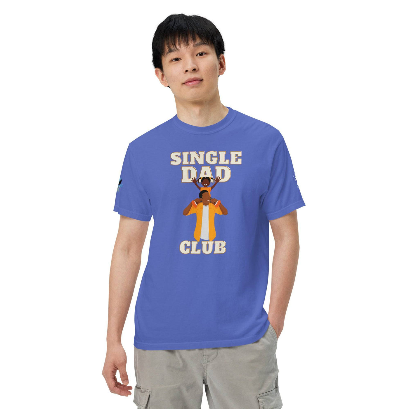 Single Dad Club Men’s garment-dyed heavyweight t-shirt