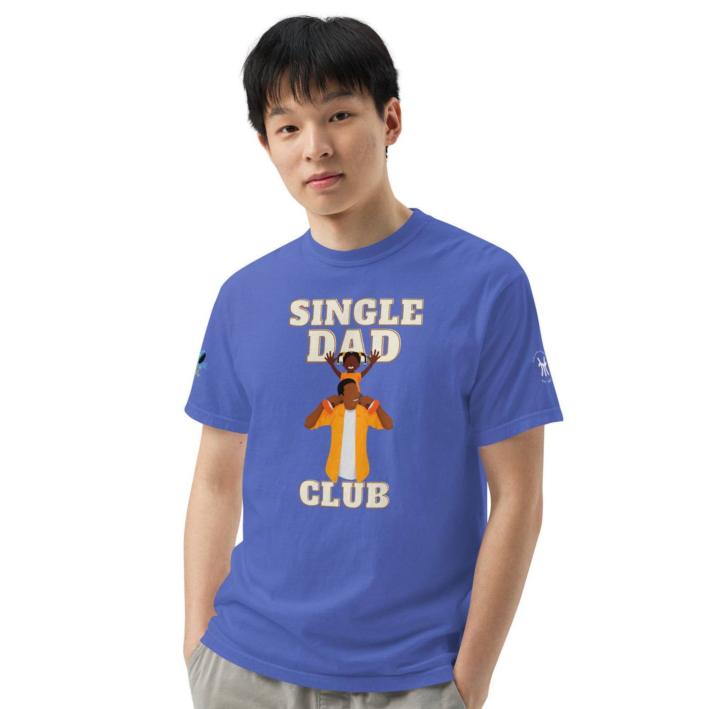 Single Dad Club Men’s garment-dyed heavyweight t-shirt