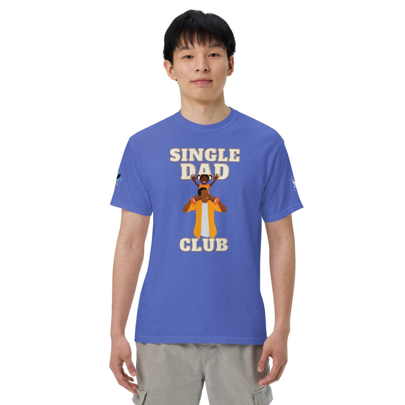 Single Dad Club Men’s garment-dyed heavyweight t-shirt