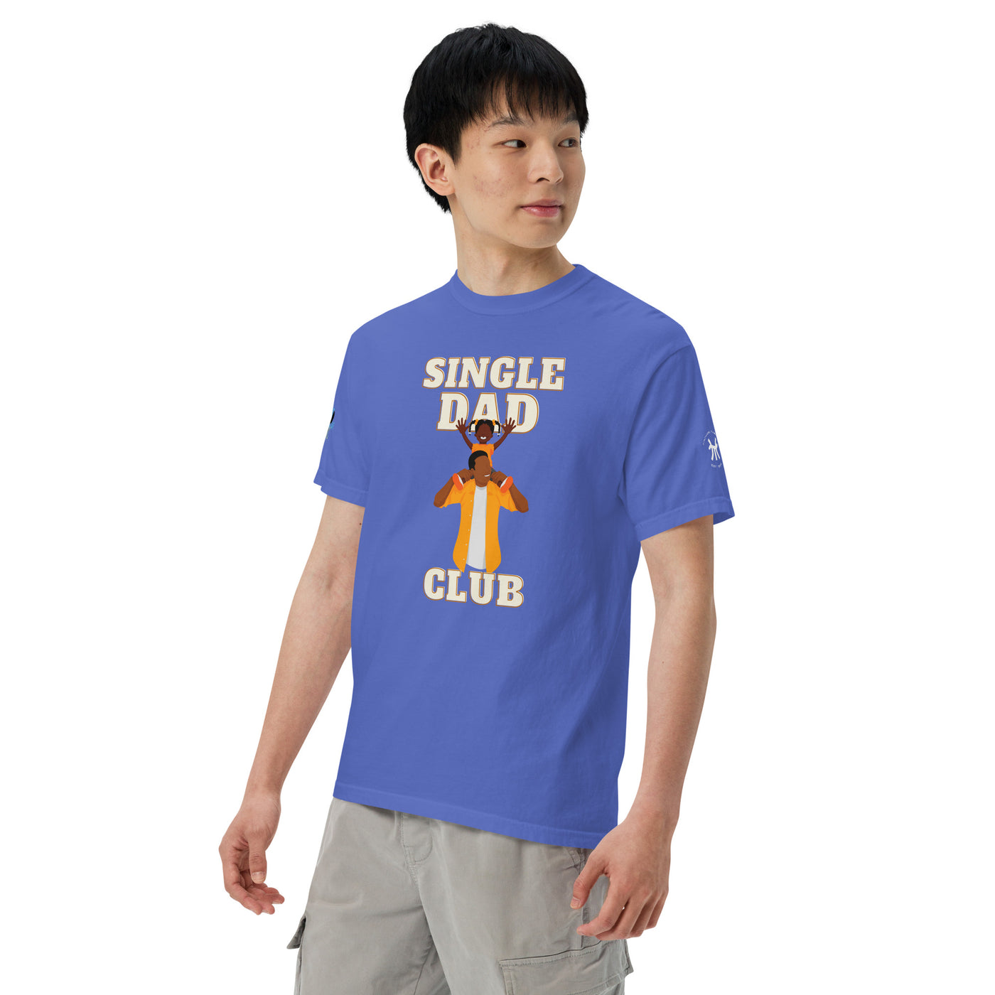 Single Dad Club Men’s garment-dyed heavyweight t-shirt