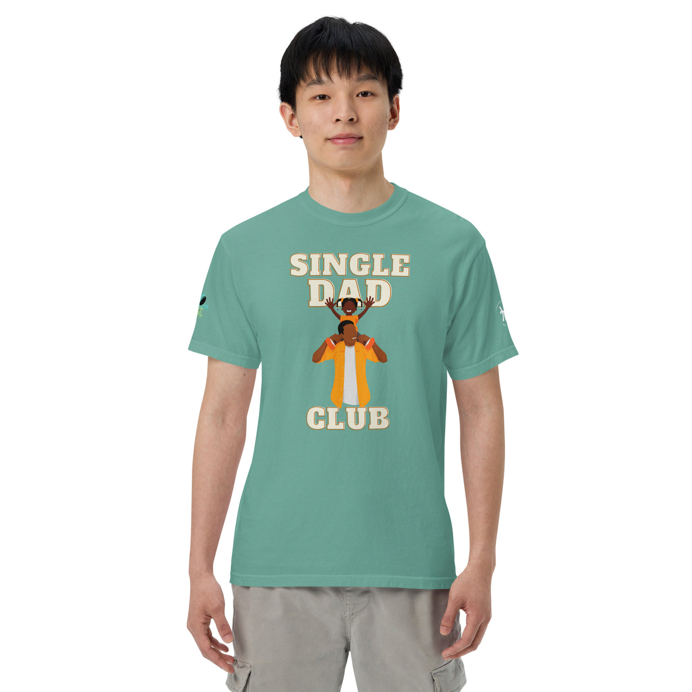 Single Dad Club Men’s garment-dyed heavyweight t-shirt